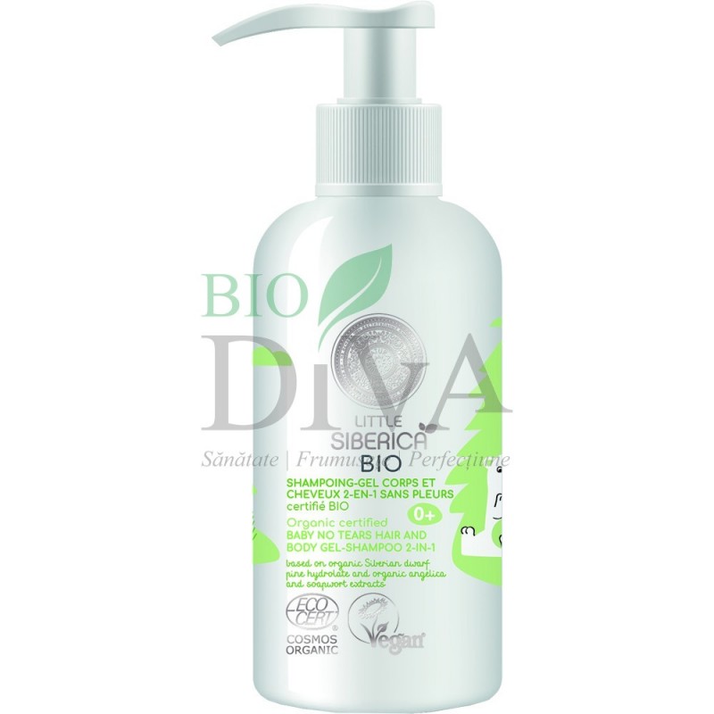 Gel de duș și șampon fără lacrimi pentru bebe și copii 250 ml Little Siberica