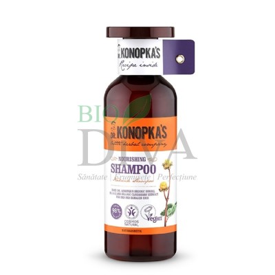 Șampon bio nutritiv pentru păr uscat sau deteriorat 500 ml Dr. Konopka