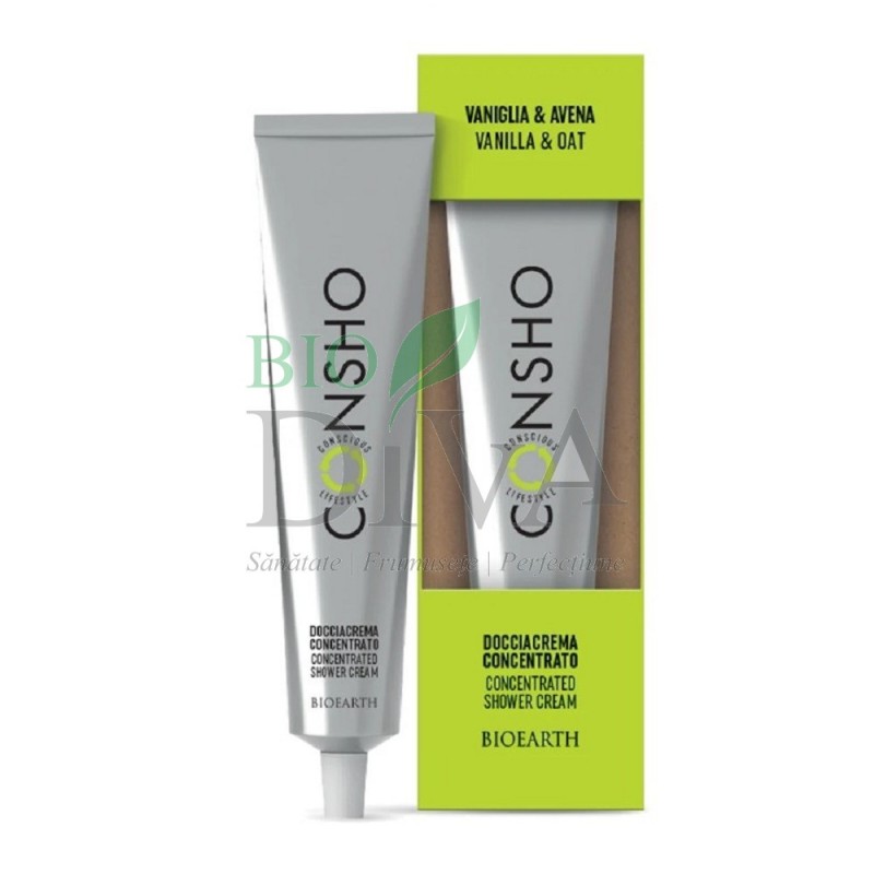 Gel de duș concentrat cremă cu vanilie și ovăz 100 ml Consho Bioearth