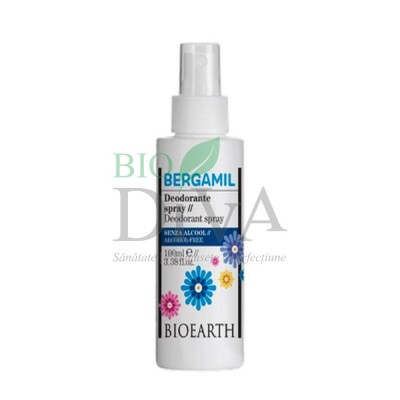 Deodorant spray cu piatră de alaun Bergamil 100 ml Bioearth