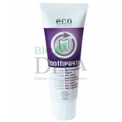 Pastă de dinți homeopată cu chimen negru fără fluor 75 ml Eco Cosmetics