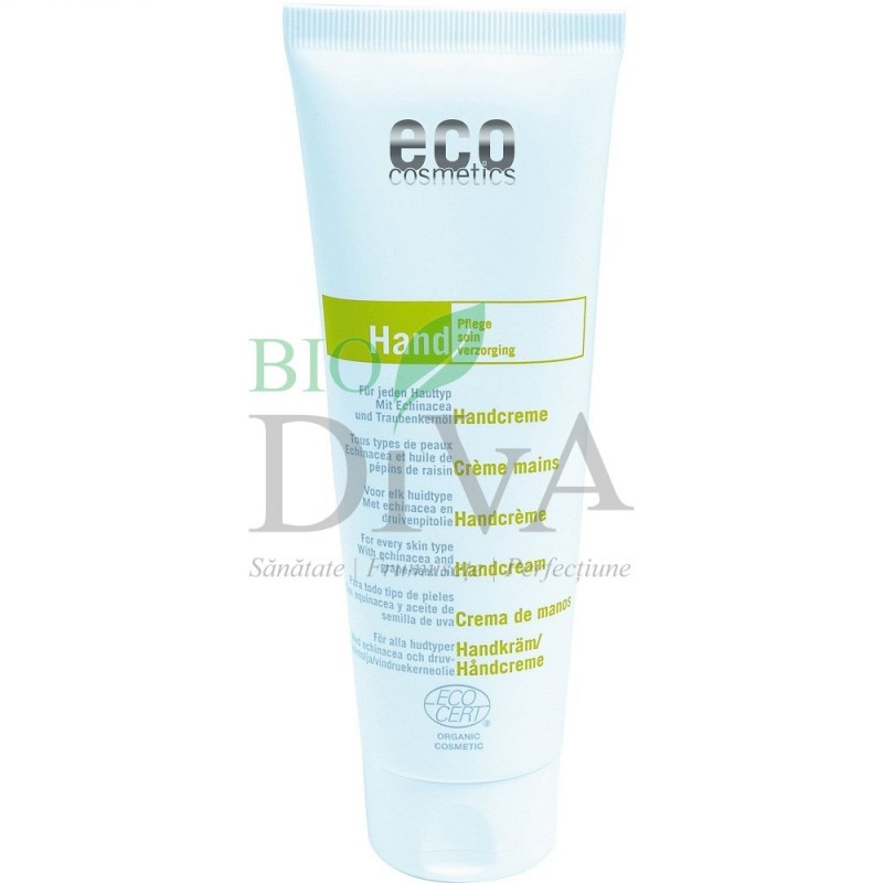 Cremă de mâini bio cu echinacea și ulei de struguri Eco Cosmetics