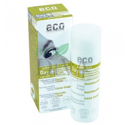 Cremă de zi cu protecție solară SPF 15 hidratantă nuanțatoare Eco Cosmetics