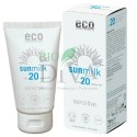 Lapte de plajă SPF 20 bio pentru piele sensibilă cu ulei de zmeură Eco Cosmetics