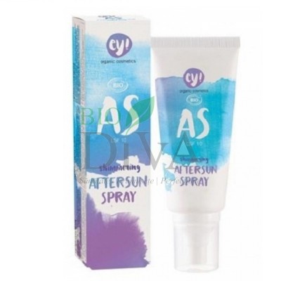 Spray aftersun cu SPF 10 și particule aurii Ey! Eco Cosmetics