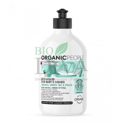 Detergent pentru vasele bebelușilor ecologic Green Tea and Peach Organic People