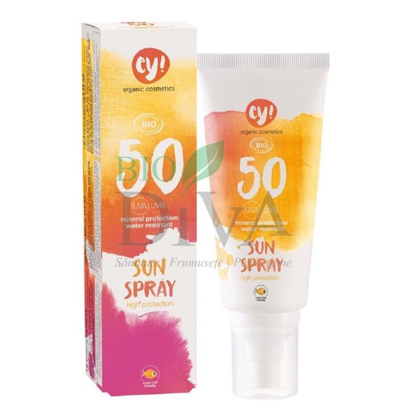 Spray bio cu protecție solară SPF 50 Ey 100 ml Eco Cosmetics