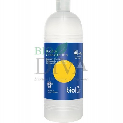 Detergent ecologic lichid pentru rufe albe și colorate cu lămâie 1L BIOLU