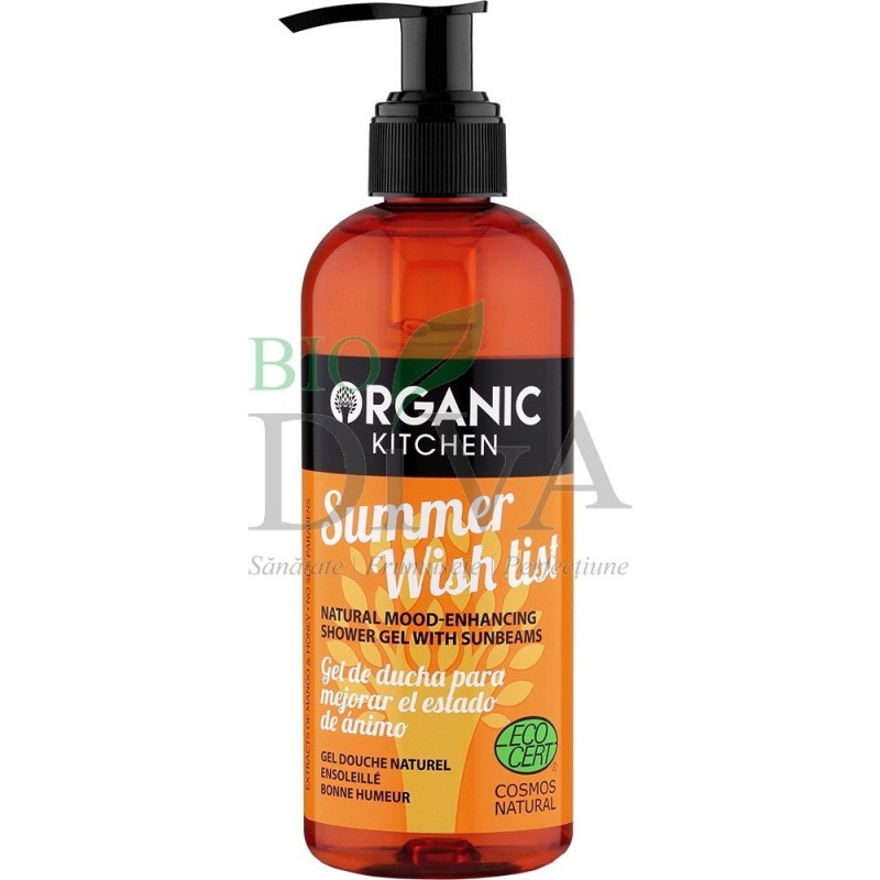 Gel de duș bună-dispoziție Summer Wish List 260 ml Organic Kitchen