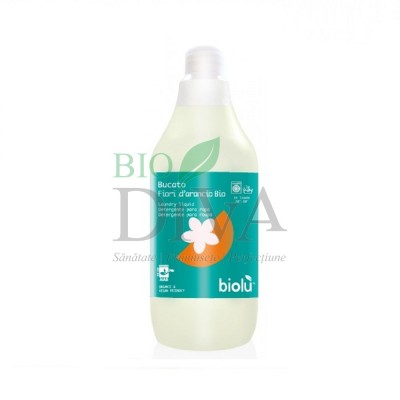 Detergent ecologic lichid pentru rufe albe și colorate cu portocale 1L BIOLU