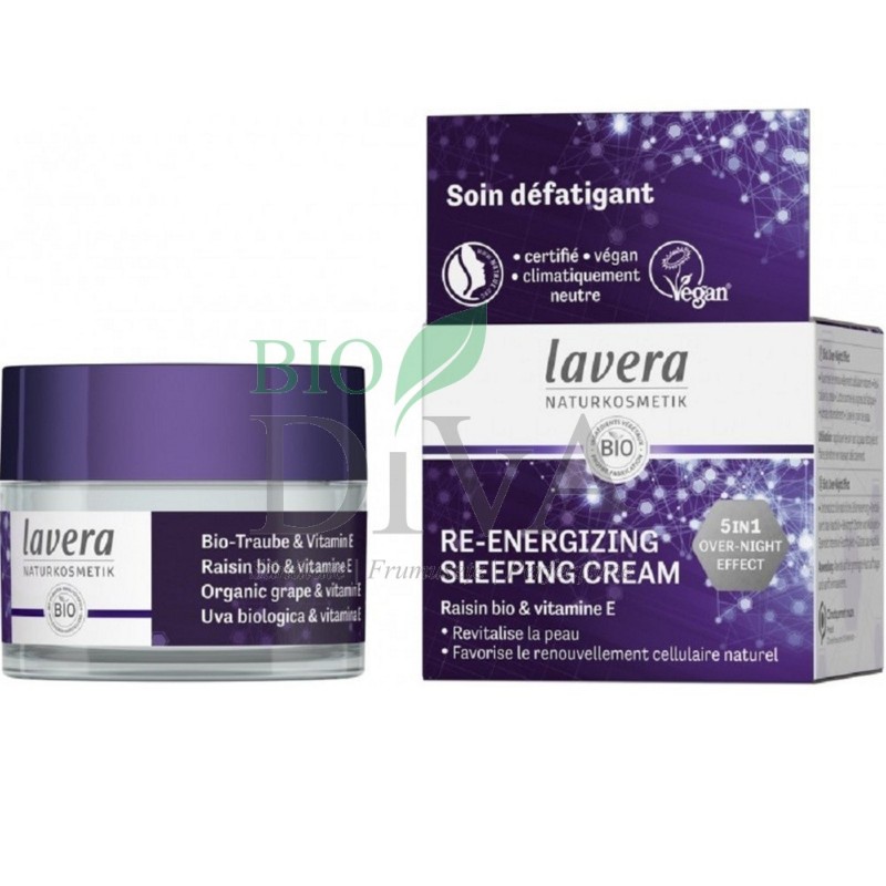 Cremă de noapte 5 in 1 Re-Energizing Sleeping Cream Lavera