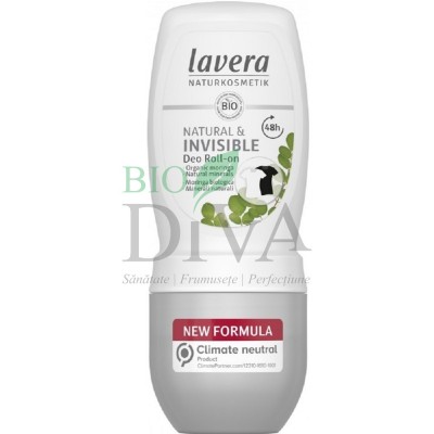 Deodorant roll-on bio Natural and Invisible 48h Lavera