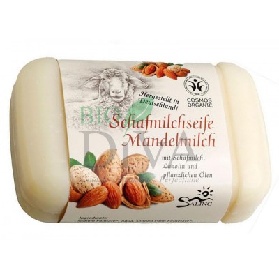 Săpun cremos cu lapte de oaie și lapte de migdale 100 g Saling Narturprodukte