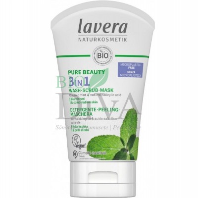 Gel de curățare scrub și mască 3 in 1 cu extract de mentă