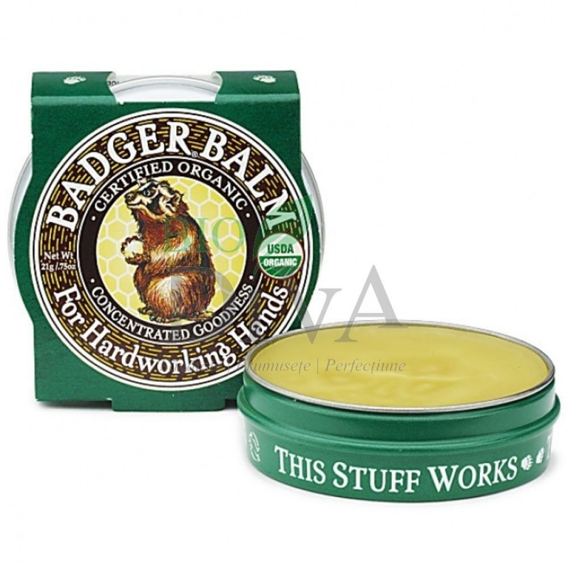 Balsam pentru mâini crăpate și muncite Hardworking Hand 21 g Badger