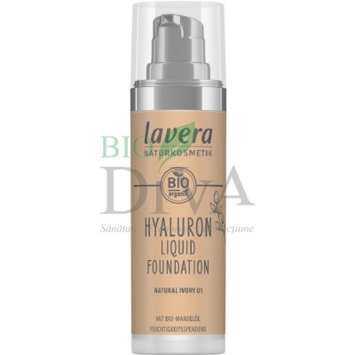 Fond de ten bio cu acid hialuronic Hyaluron Liquid Lavera