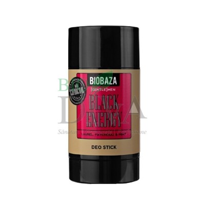 Deodorant stick natural pentru bărbați cu dafin și patchouli Black Energy 50 ml Biobaza