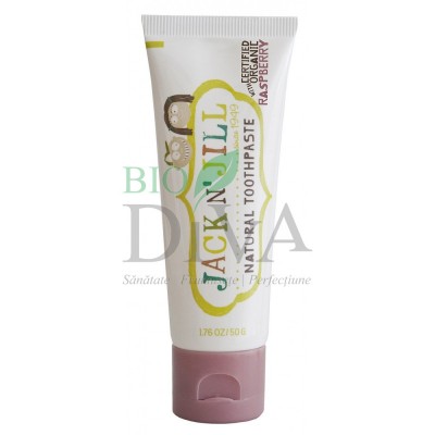 Pastă de dinți naturală cu aromă de zmeură Jack N'Jill