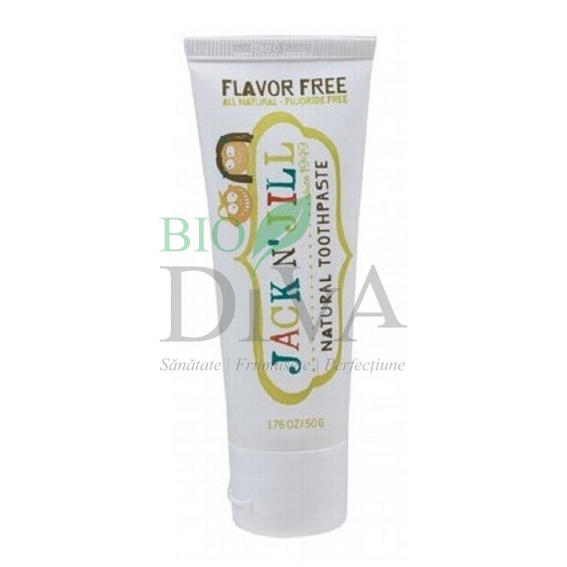 Pastă de dinți naturală pentru copii fără aromă Jack n' Jill