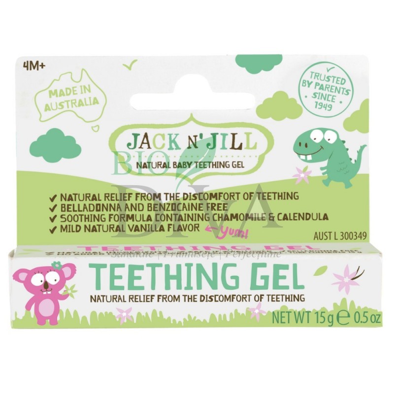 Gel calmant natural pentru erupții dentare bebeluși 15 g Jack n' Jill