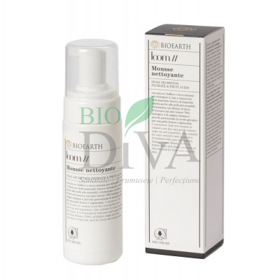 Spumă demachiantă cu extract de melc Loom Bioearth
