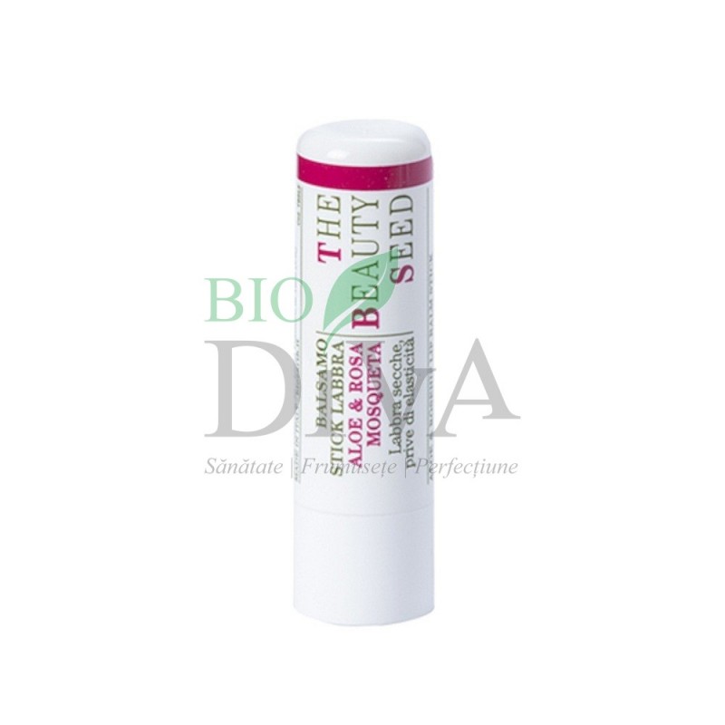Balsam de buze cu aloe și rosa mosqueta 5,5 ml Bioearth