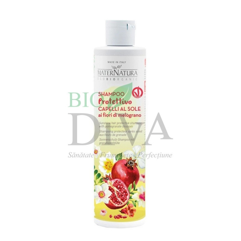 Șampon păr expus la soare cu rodie 250 ml Maternatura