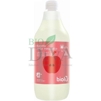 Detergent ecologic lichid pentru rufe albe și colorate cu mere roșii 1 L Biolu