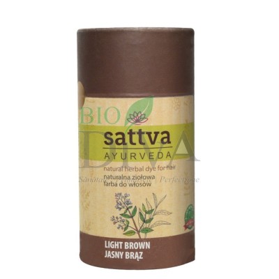 Vopsea de păr șaten deschis Light Brown Sattva Ayurveda