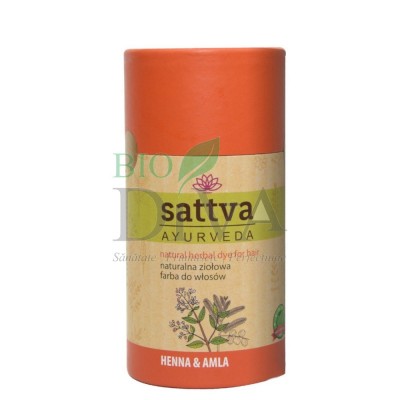 Vopsea de păr henna și amlă roșcat închis Sattva Ayurveda