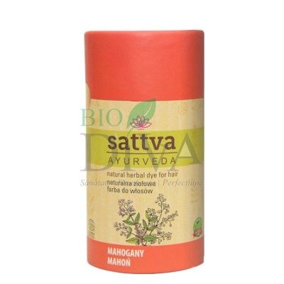 Vopsea de păr roșu mahon Mahogany Sattva Ayurveda