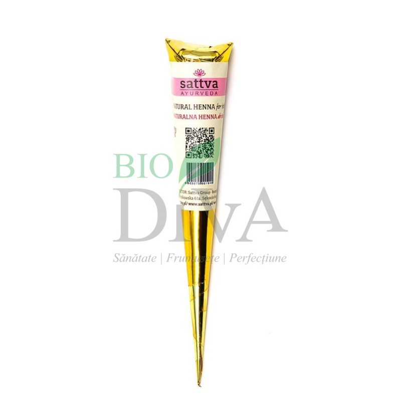 Henna pentru tatuaje temporare Henna Tattoo Sattva Ayurveda