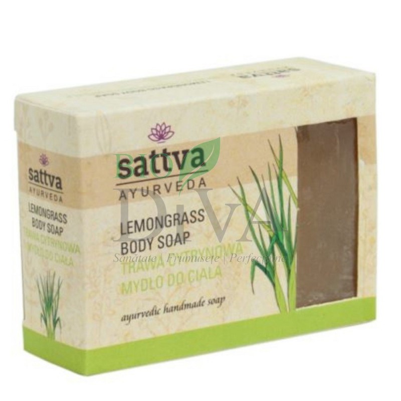 Săpun cu glicerină și lemongrass 125 g Sattva Ayurvedica