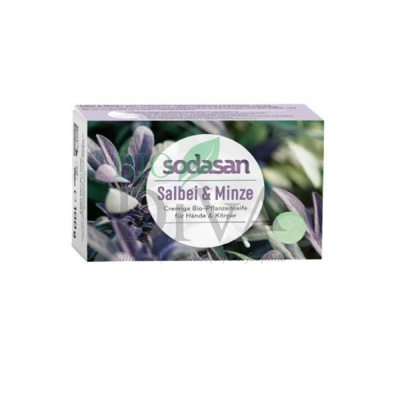 Săpun cremă cu salvie și mentă Sodasan