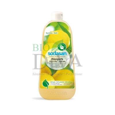 Săpun lichid și gel de duș ecologic cu citrice și măsline 1L SODASAN