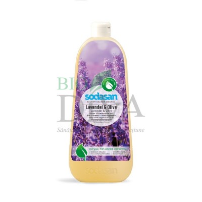 Săpun lichid și gel de duș ecologic cu lavandă și măsline 1L SODASAN