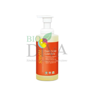 Săpun lichid ecologic spumant cu gălbenele pentru copii 200ml SONETT