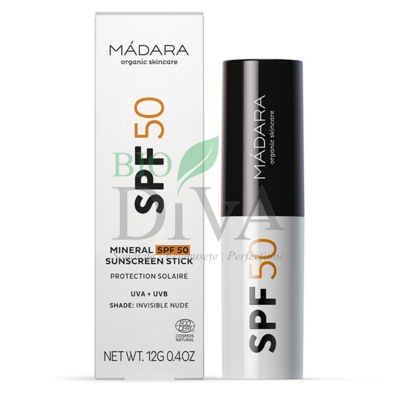 Stick mineral pentru protecție solară SPF 50 Pro Active Madara