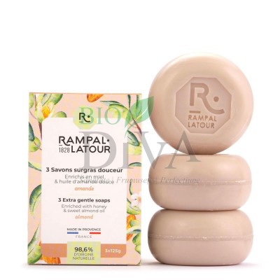 Pachet 3 sapunuri naturale cu migdale si miere RAMPAL LATOUR