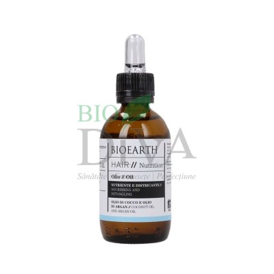 Ulei de păr cu cocos și argan Bioearth