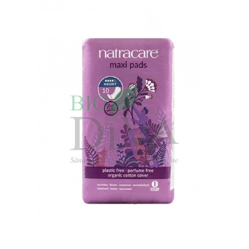 Absorbante bio maxi de noapte Natracare