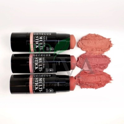 Fard Ruj și Blush Multi-Stick Natural 3in1 Benecos Be Peachy 