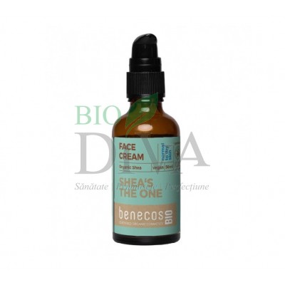 Cremă hidratantă cu shea ten normal uscat Benecos