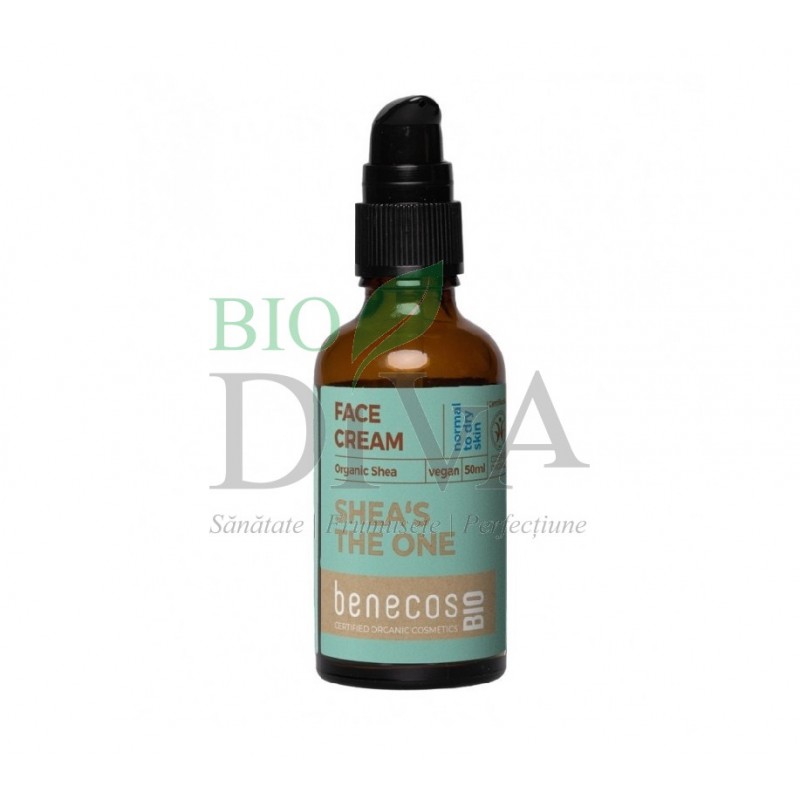 Cremă hidratantă cu shea ten normal uscat Benecos