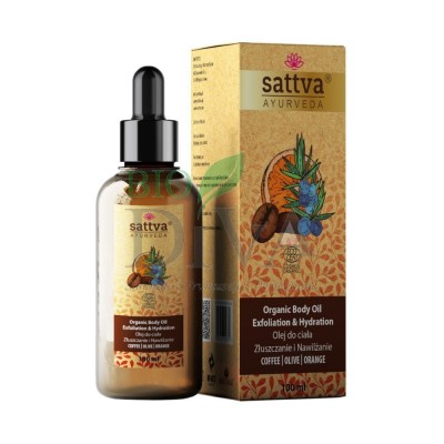 Ulei de corp cu cafea, ulei de portocale si masline 100ml Sattva Ayurveda