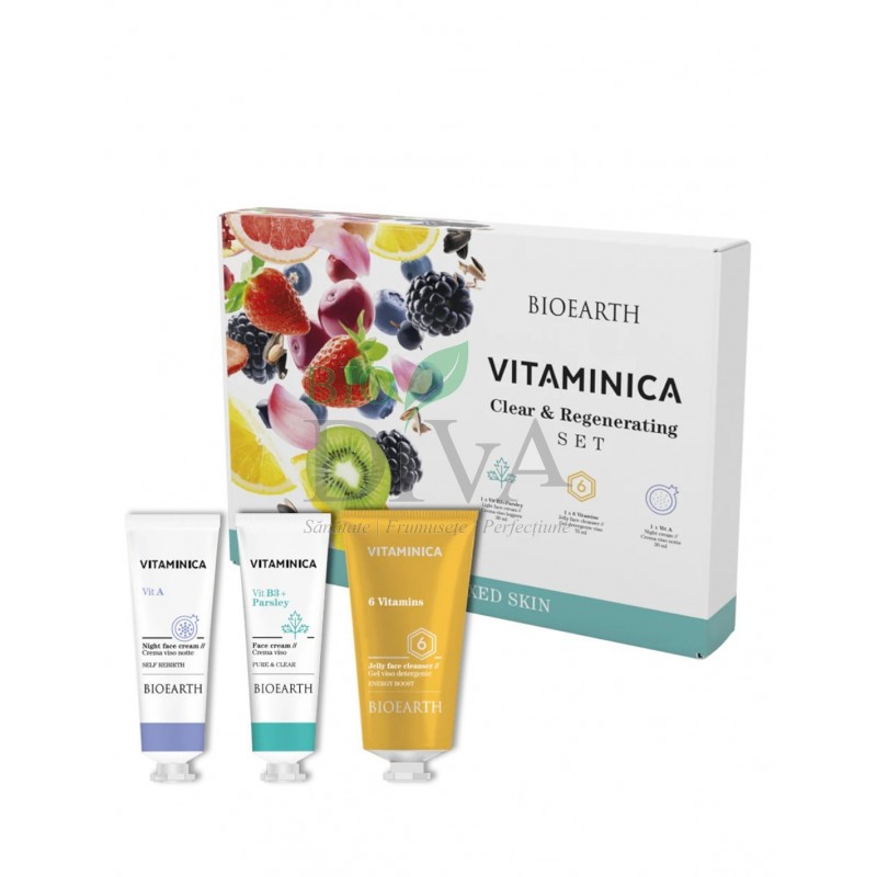 Set cosmetice ten mixt, impur Clear & Regenerating Vitaminica - Bioearth