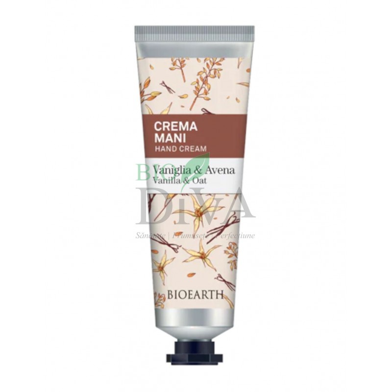 Cremă de mâini cu vanilie și ovăz Family Bioearth