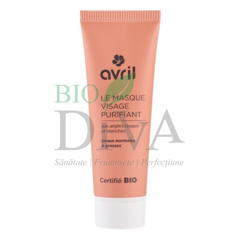 Masca bio purifianta cu argila alba si rosie AVRIL