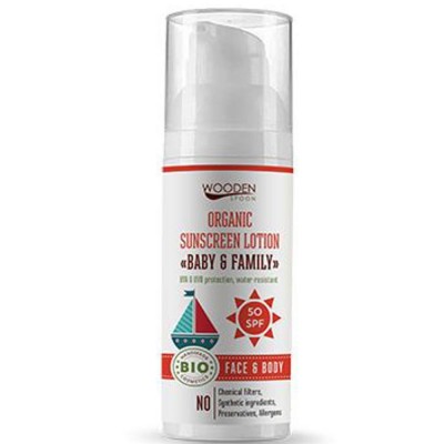 Loțiune protecție solară copii și adulți SPF50 WOODEN SPOON