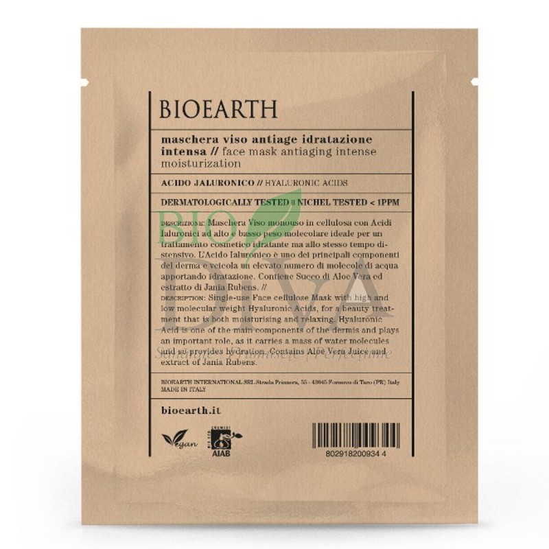 Mască antirid pentru ten cu acid hialuronic Bioearth